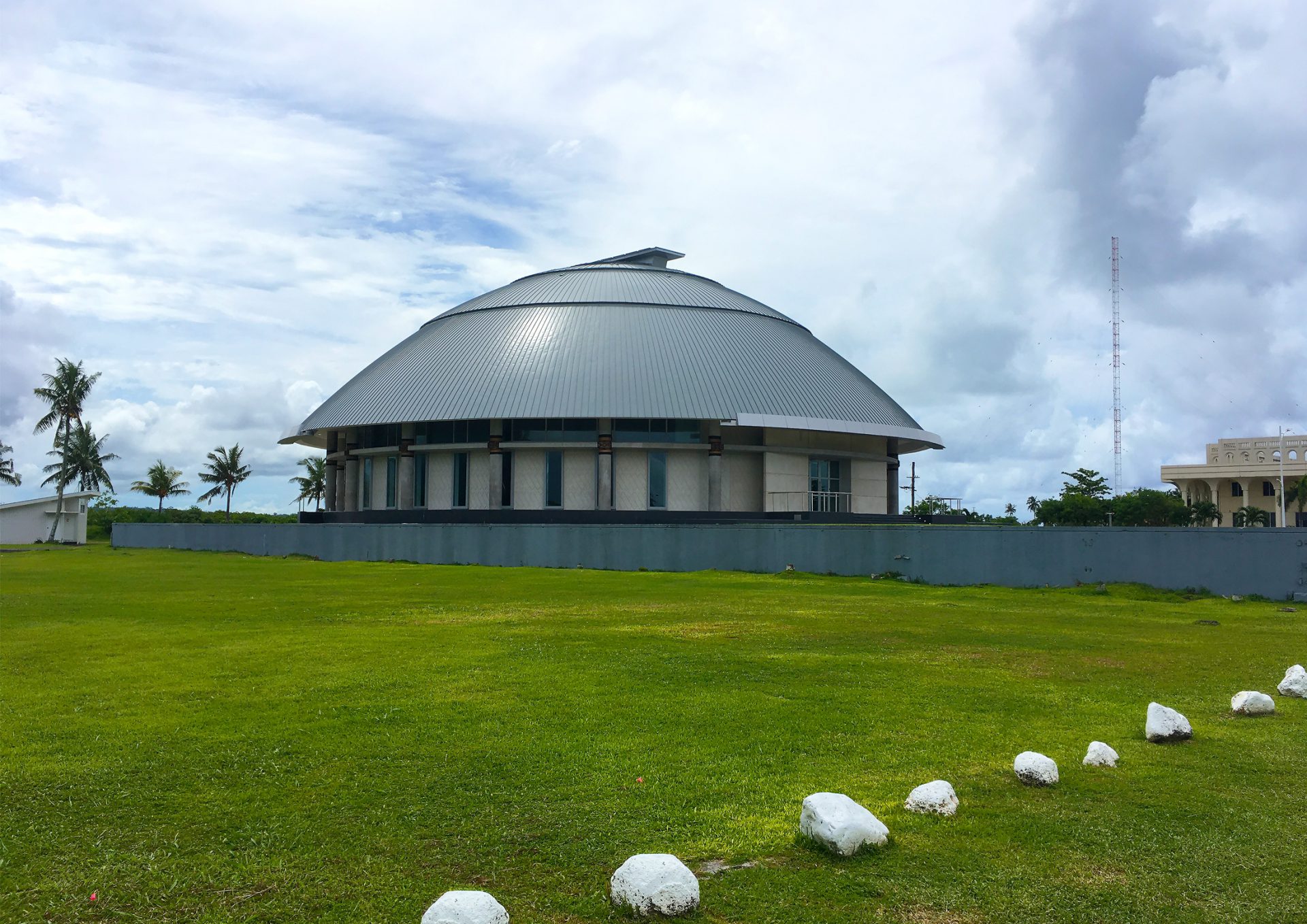 Photo of an office in Samoa with a rounded roof.