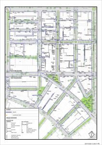 graphic shows site plan of north melboiurne deomonstrating the phd research area